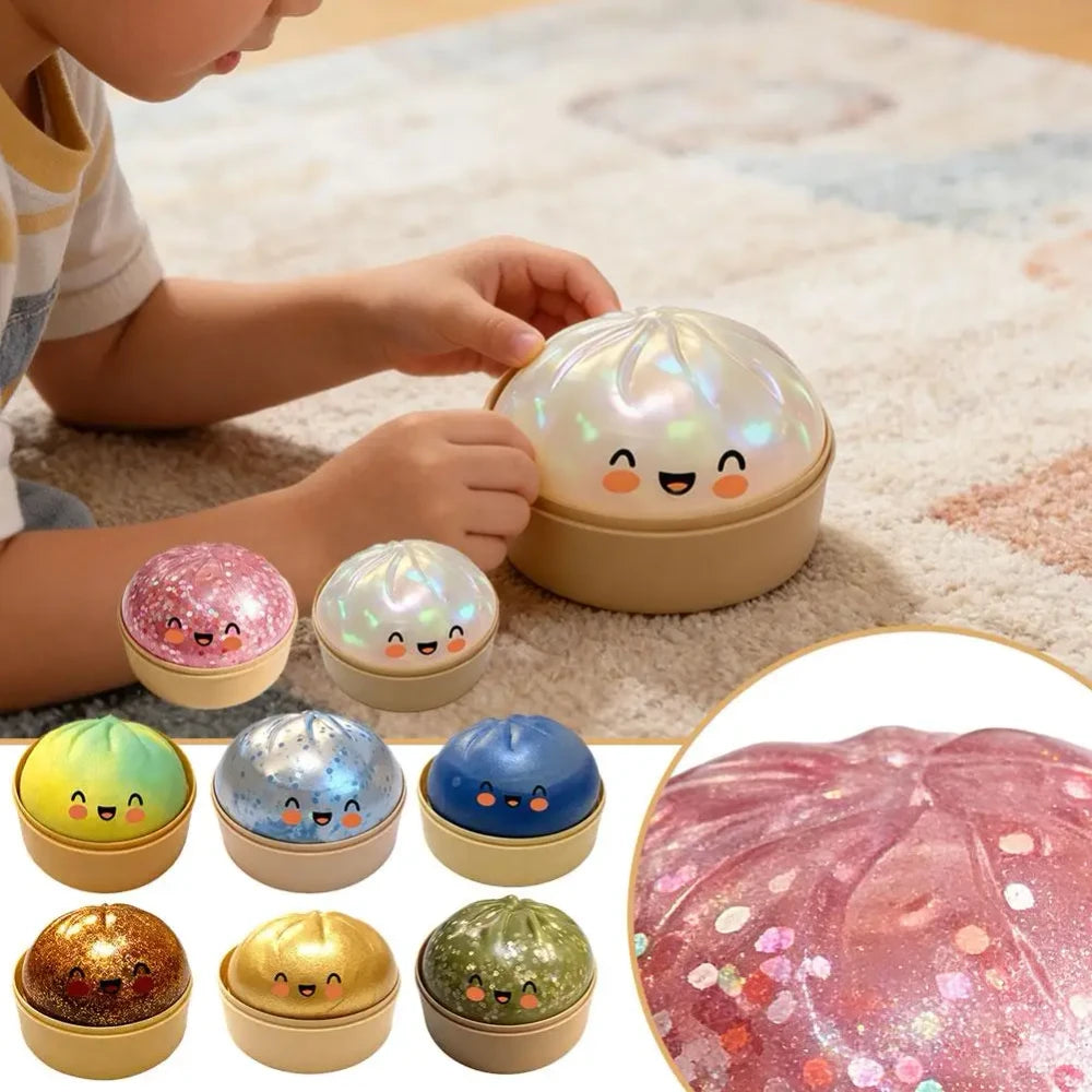 Large Glitter Dumpling Squeeze Toy