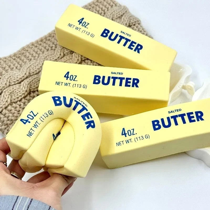 Classic Yellow Butter Stick Squeeze Toy