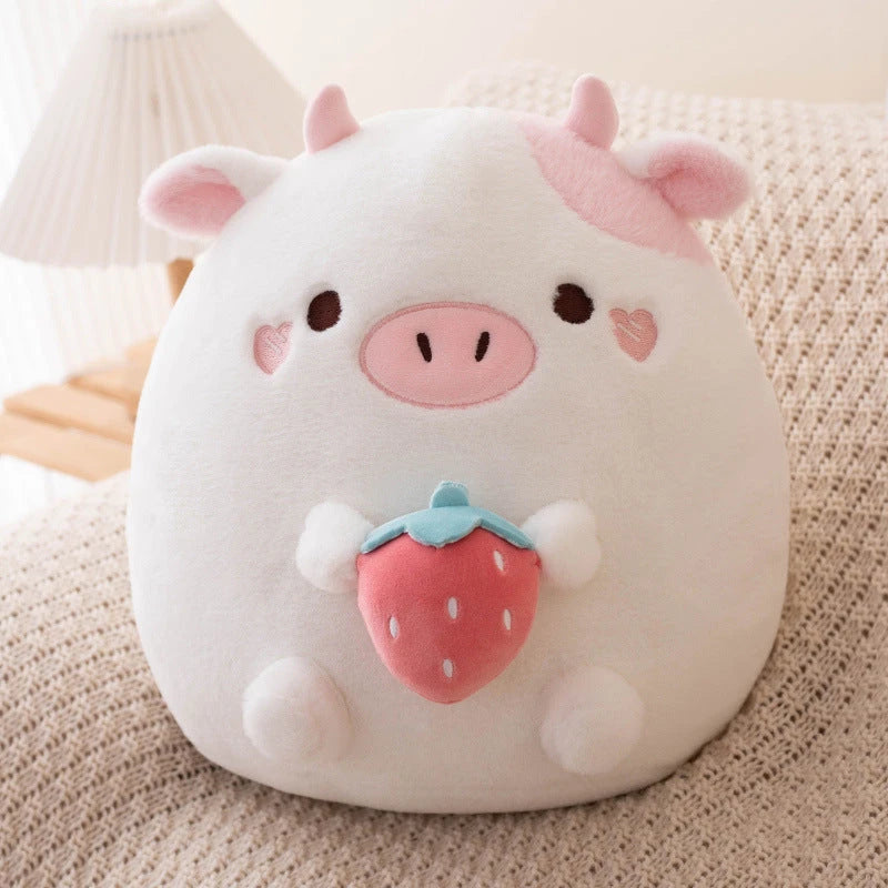 Oval Plush Barnyard Animal Pillow
